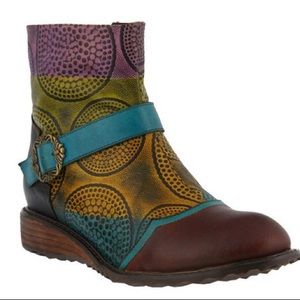 Colorful Leather 👢 Boots. Never worn!